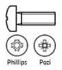 DIN 7985 A Phillips / Pozi Pan Head Machine Screw